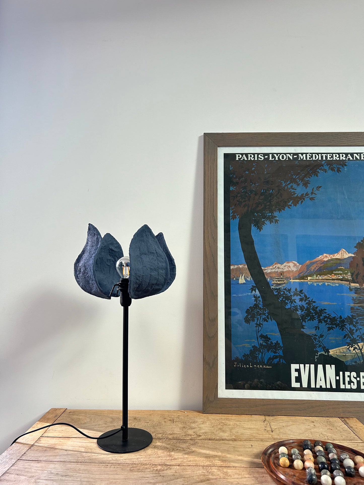 Lampe à poser Coquelicot Bleu Orage