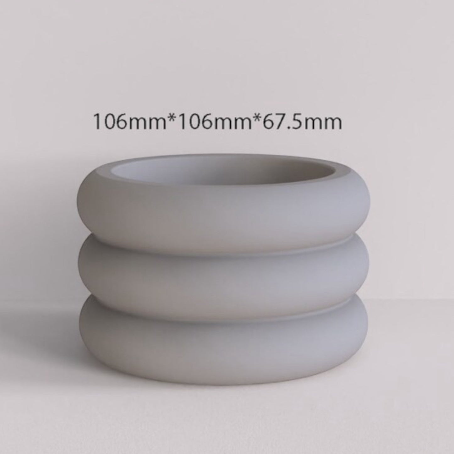 Grand cache-pot en bouchons plastiques et éco-résine VIOLET