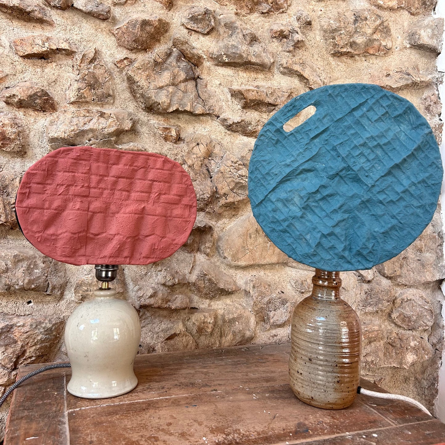 Lampe à poser Pile ou Face Terracotta Collaboration Atelier Joseph et Honoré
