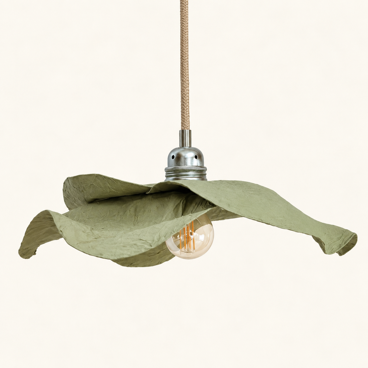 Applique TULIPE Vert Olive – Luminaire mural artisanal et écoresponsable