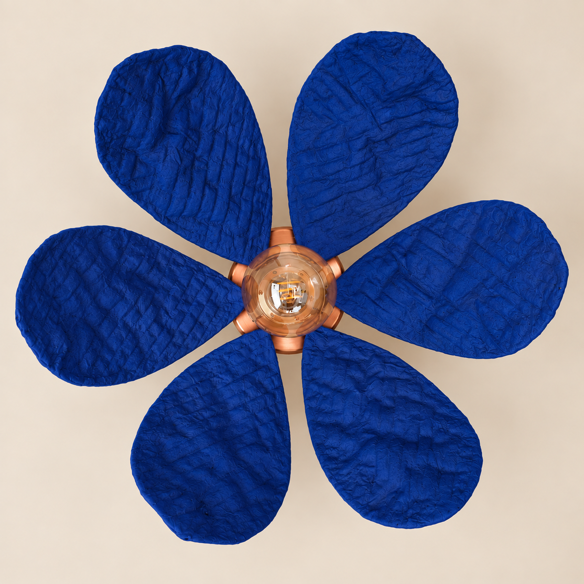 Abat-jour pour luminaire Nénuphar Bleu majorelle / klein en plastique recyclé, luminaire artisanal fait main en Provence