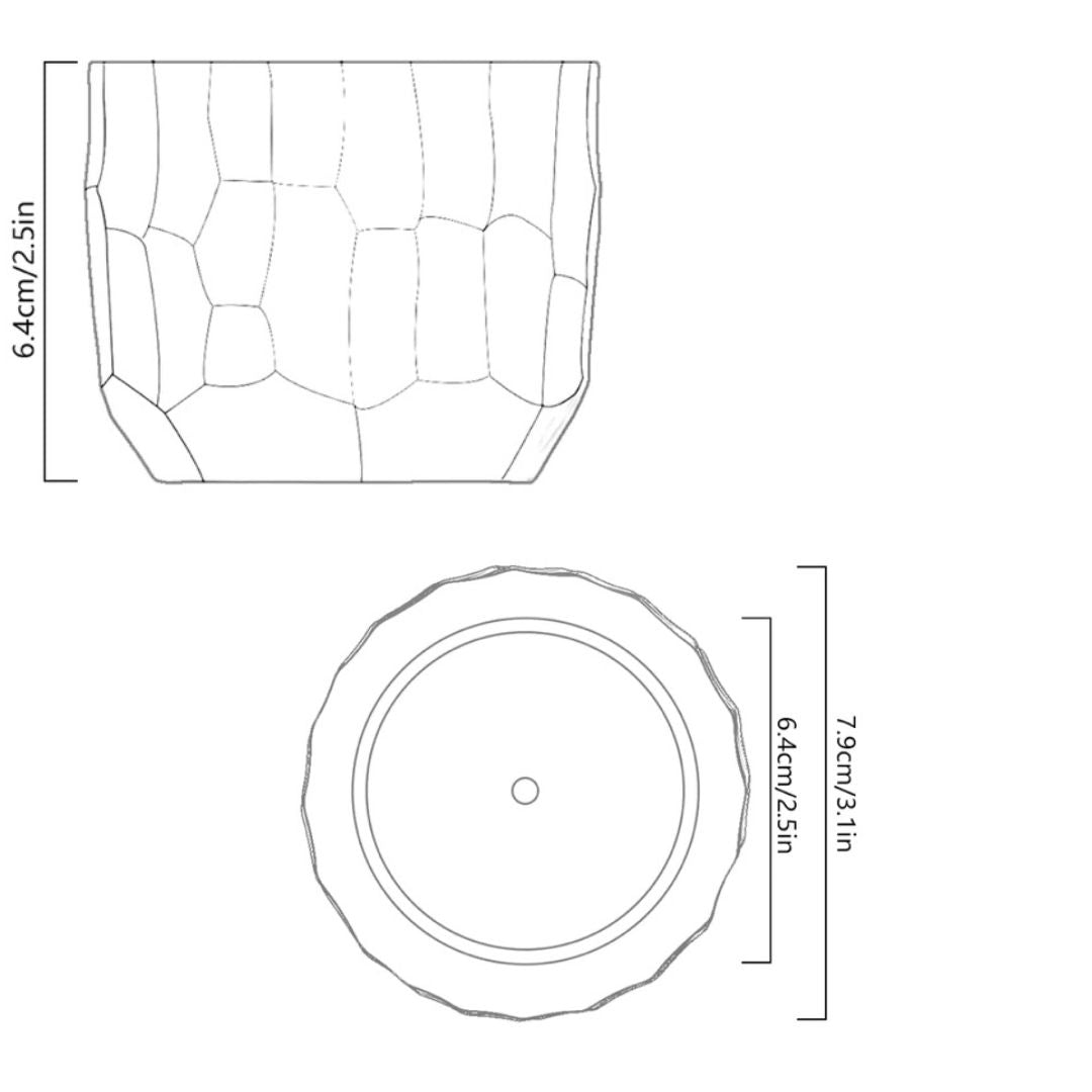 Petit cache-pot en bouchons plastiques et éco-résine VIOLET