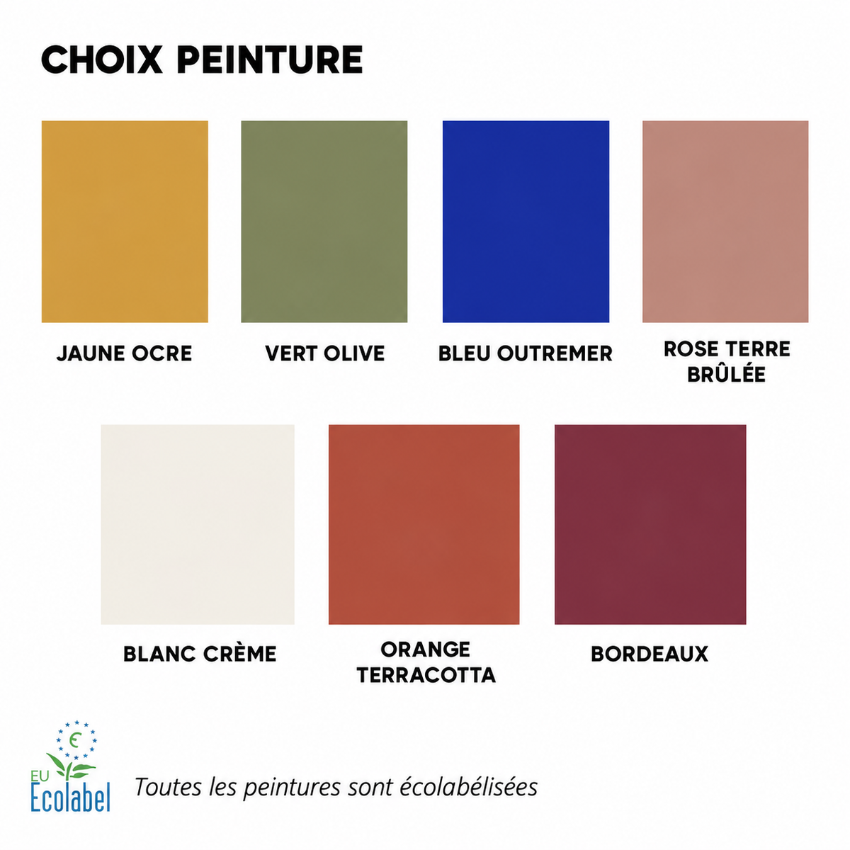 Choix des couleurs de peinture pour les luminaires Nénuphar, créations écoresponsables Pas Dans La Mer