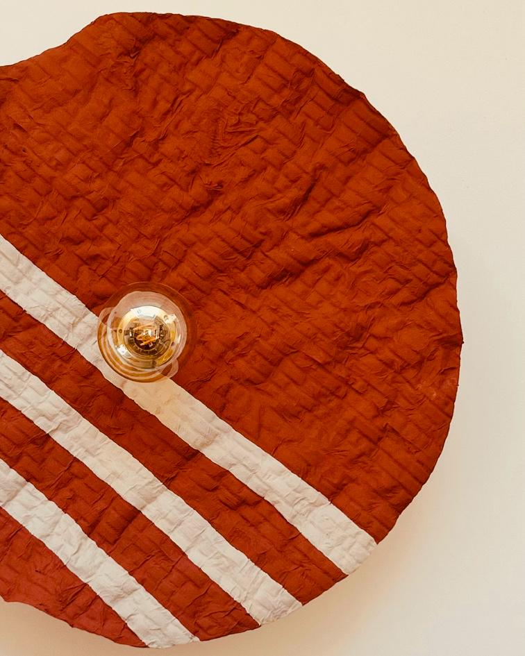 Abat-jour applique PÉTUNIA Terracotta / Lin - artisanal et écoresponsable